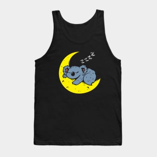 Koala Sleeping on the moon Tank Top